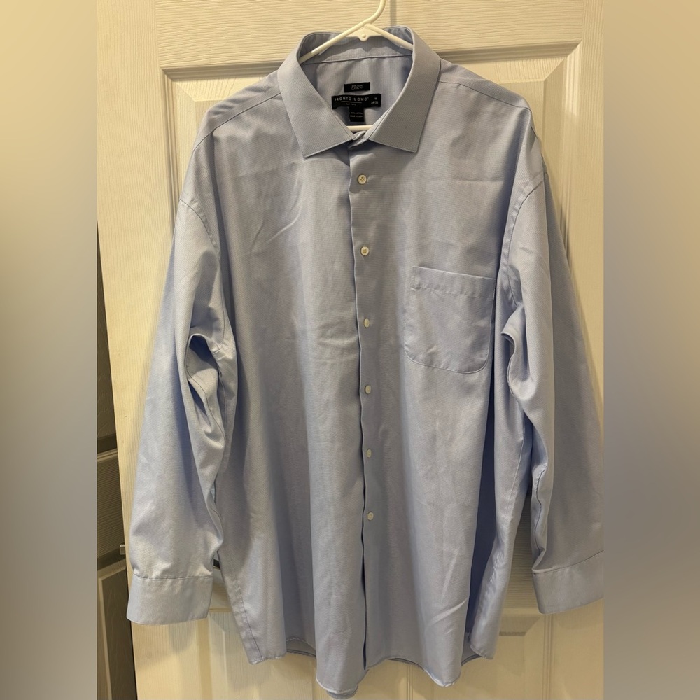Pronto Uomo Light  Blue Dress Shirt 34/35‎